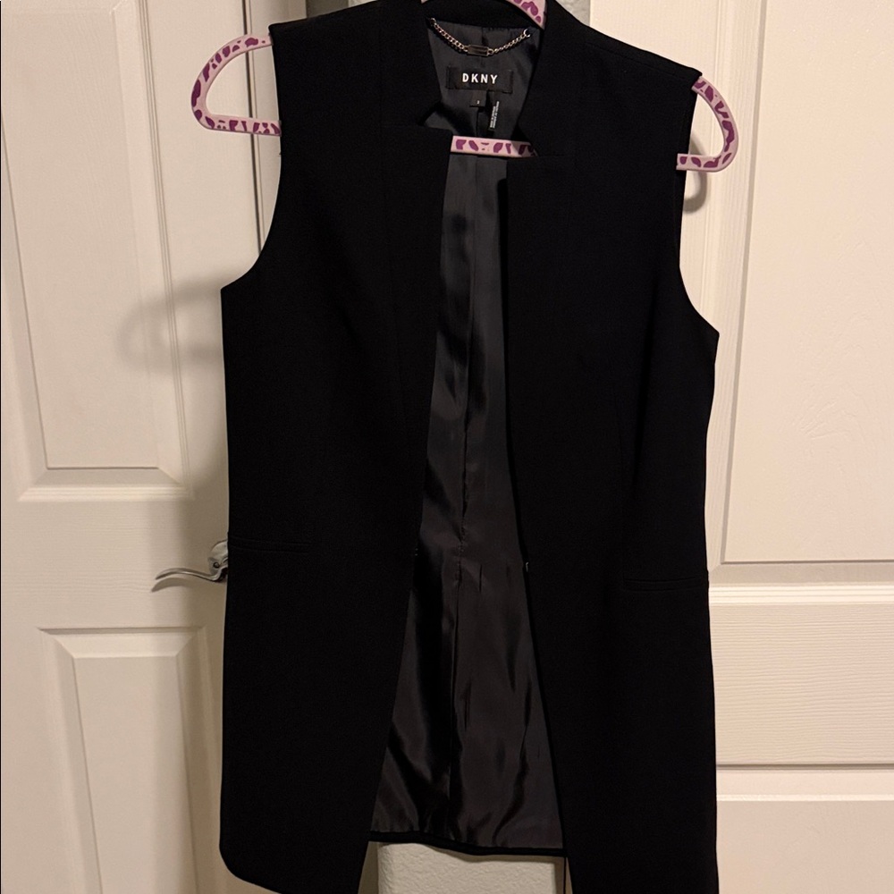 DKNY Women's Elegant Black Vest